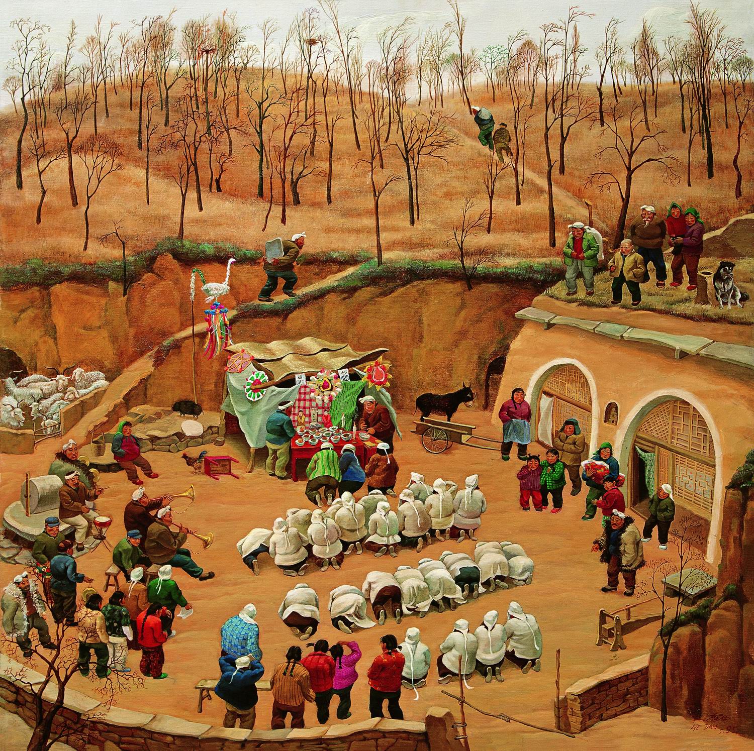 1995年《葬礼》 120x120cm 布面油画.jpg
