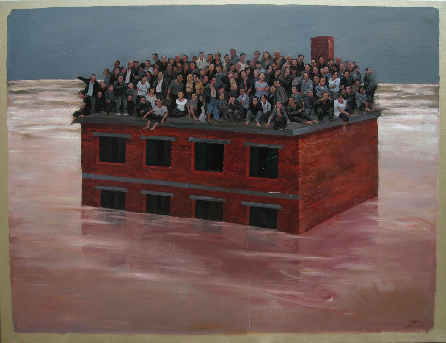 2008年《洪水》 195x250cm布面油画.jpg