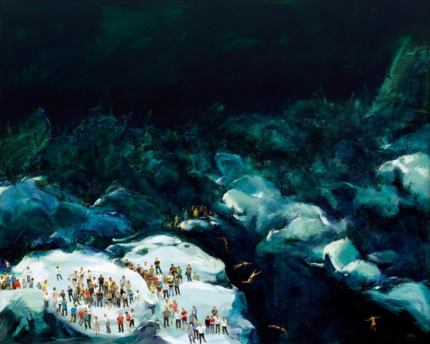 2013年《跳水》 200x250cm布面油画.jpg