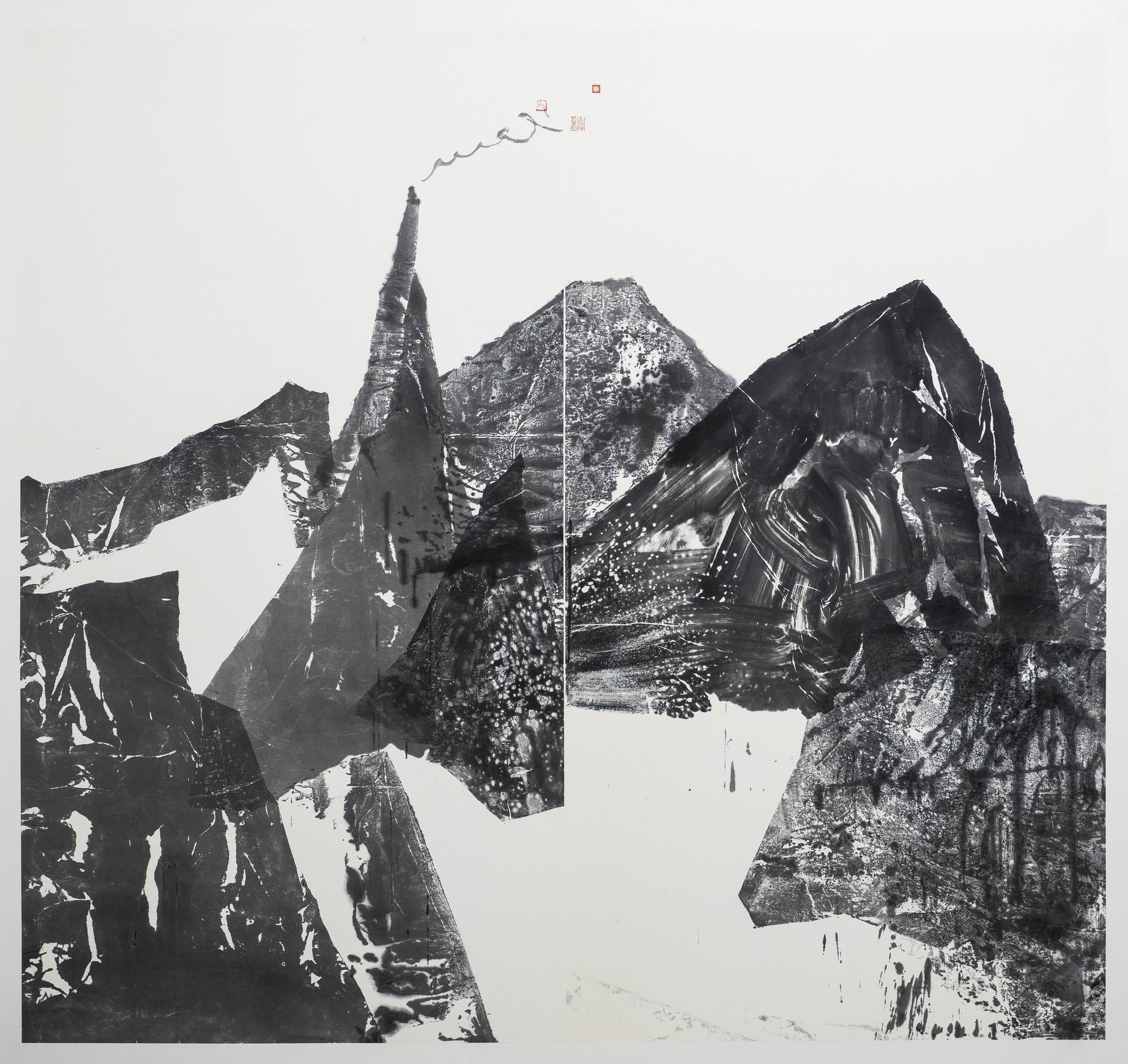 朱尽晖作品《丝路冰川系列》195x180cm 2019年