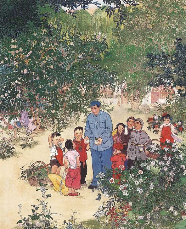刘文西《枣园桃李》中国画
