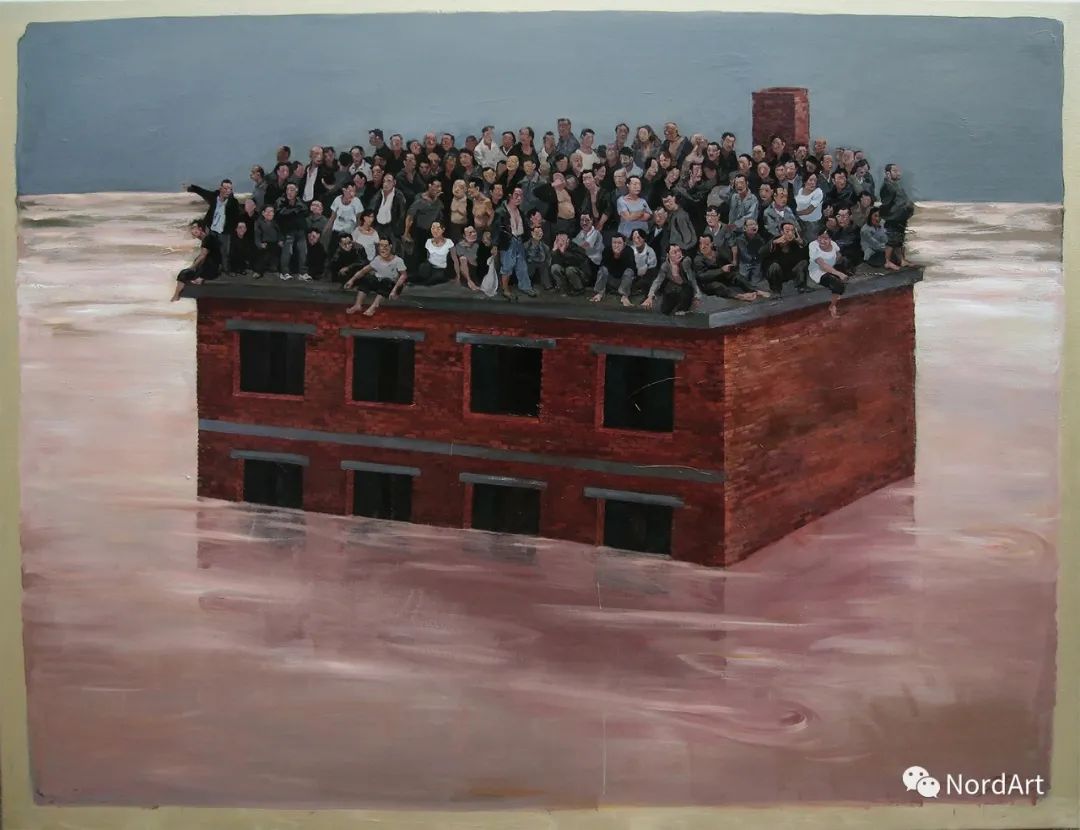 《洪水》，布面油画，250x 195cm，2008