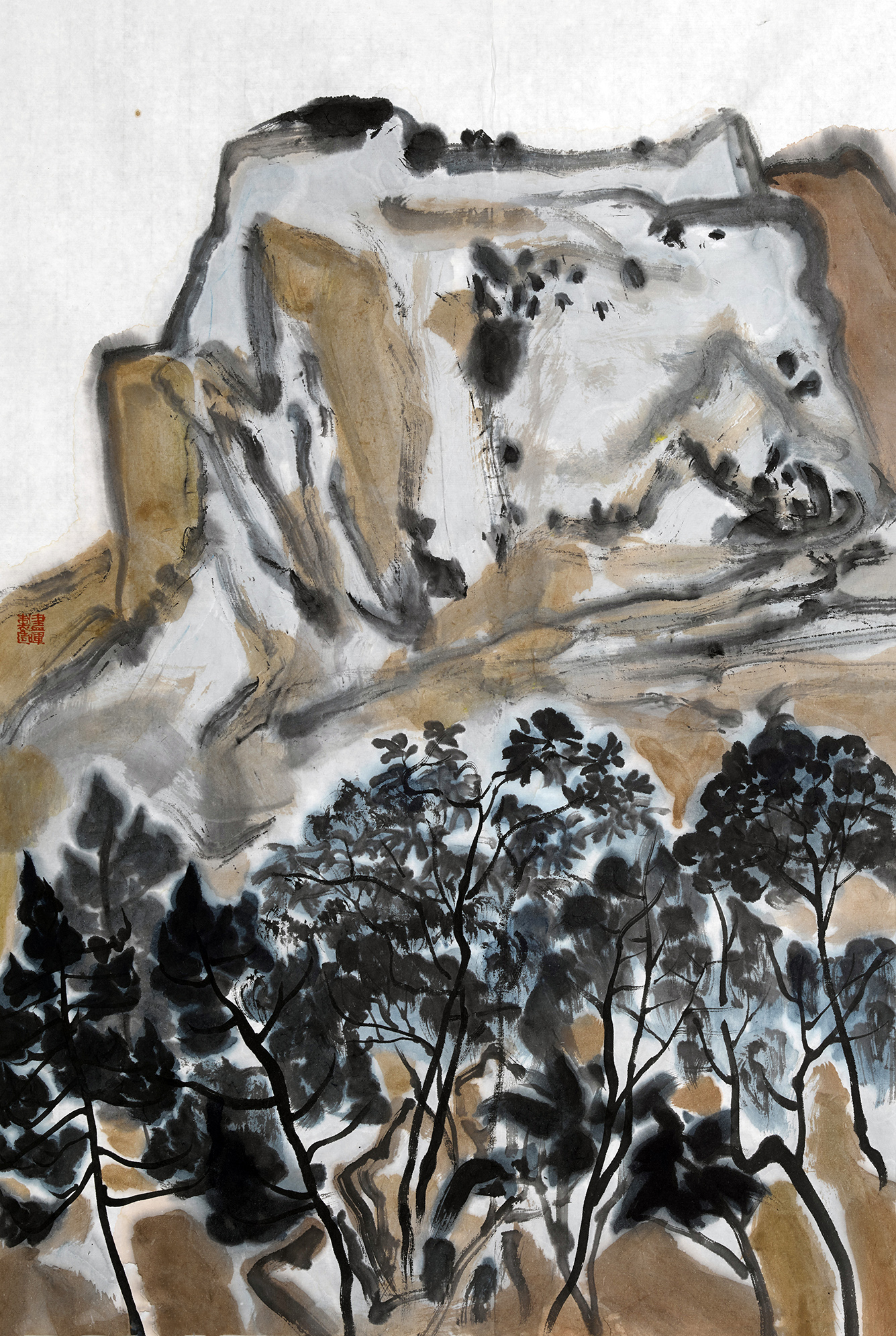 望断关山 178×96cm 纸本水墨 2022年